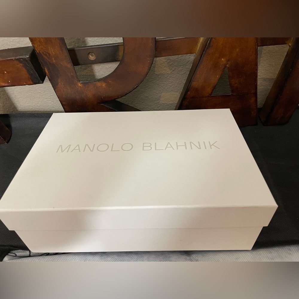 🔥Great Used Condition Manolo Blahnik 40(9)heels comes with box,dustbags,card - Picture 3 of 14